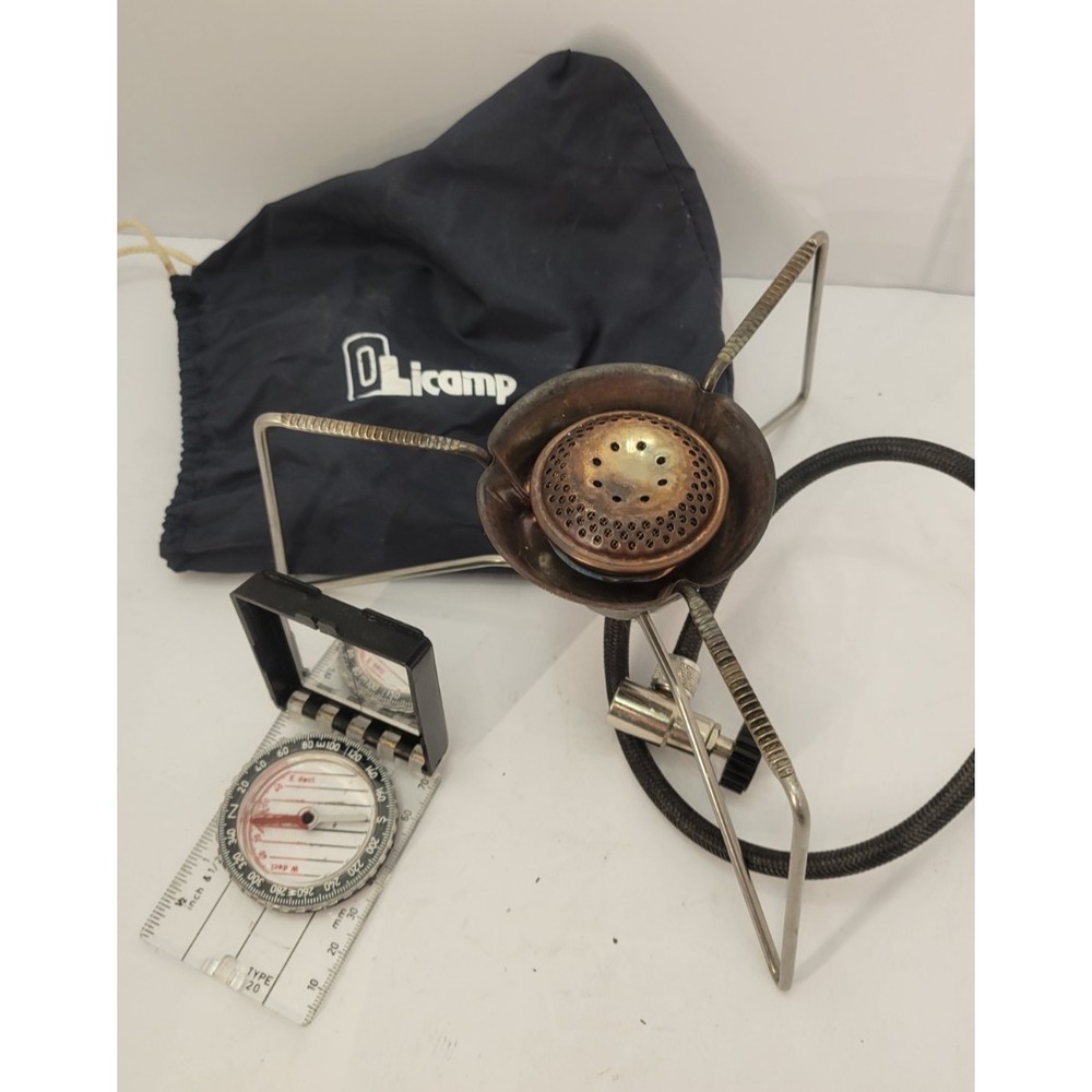 Vintage Olicamp Backpacking Stove Silva Type 20 Compass Camping Gear Lot
